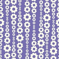 Ретро оптична илюзия Флорална тъкан - тен лилаво