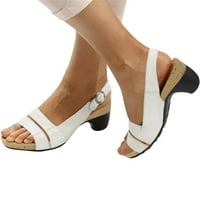 Жени сандали за жени Елегантни удобни отворени пръсти с ниски кокетни сандали на петата