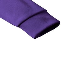 Качулки за мъже жени с дълъг ръкав руно пот костюм лилав XL