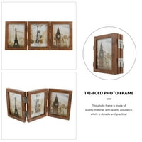 Трикратен фото рамка дървена рамка за картина декор за дома за домашен офис