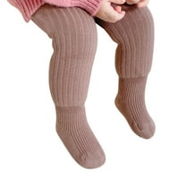 Малко момиче панталони малки деца деца бебе момичета памук дебел облицовани топли пълни гамаши чорапога