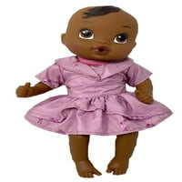 Doll Clothes Superstore Mauve дизайнерска рокля пасва на малко бебе живо и малки бебешки кукли