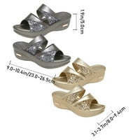 Чифт дебели клинови подметки летни летни женски сандали стилни риби уста клинове мама обувки на открито ежедневни чехли за жени, носещи