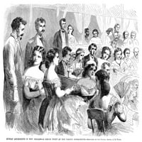 Ню Орлиънс: Opera, 1866. Забавни забавления в Ню Орлиънс - креолска вечер във френската оперна къща. Гравиране на дърва след скица от