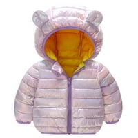 Floleo Clearance Зимно детски палто малко дете деца бебе Grils момчета с качулка на открито яке дебело топло ветроустойчиво палто