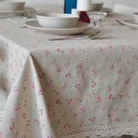Покривка, френски кънтри изкуства печат площадка квадратна памучна маса залива бельо за кухня трапезария пролет лято пикник на закрито на открито употреба
