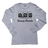 Тежли метали - Периодична таблица Science Geek Graphic Girl's Grong Grey Grey тениска