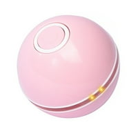 TOMA USB Акумулаторна анти-тревожност домашни любимци с топка играчки с LED светлини, променящи цвета Развлекателно звънец на звука на закрито упражнение розово