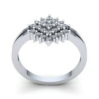 Истински 0,5ct кръгла изрязана диамант дами фантазия клъстер годишнина годежен пръстен солидна 18k роза, бяло или жълто злато F VS1