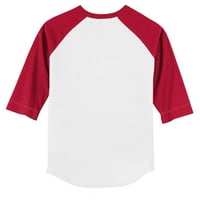 Младежта мъничка ряпа бяла червена Филаделфия Филис обичам мама 3 4-ръкав тениска Raglan