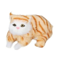 Симулационна котка, играчка котка жълт печат на животни Декорация за дома