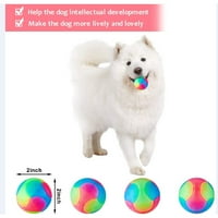 Бодлива светлина нагоре топка многоцветна светкавица LED светеща интерактивна топка еластична мигаща топка куче скърцаща играчка отскачане на играчка за домашни любимци за кучета и кученца