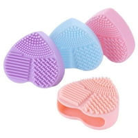 Fogcroll Love Heart Wash Cosmetic Breshes Cleaner Silicone Makeup Tool Cleaning Scraber