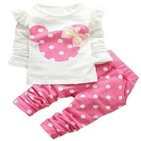 Сладко дете бебешки момичета дрехи комплекти с дълъг ръкав и панталони детски тоалети