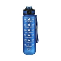 Начало Основи Организаторите на кухнята и мотивационната бутилка за съхранение на водата с маркер за време 32oz притискане на изхвърляне на изхвърляне BPA безплатно с проницателна широка уста за външен спорт