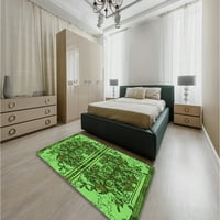 Ahgly Company Indoor Round шарени мъглявини зелени килими, 6 'кръг