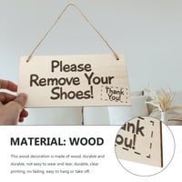 Моля, извадете знака на обувките си дървена врата, премахнете обувките за дърва за окачване