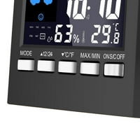 Електрически настолен часовник аларма цветен LCD екран звук контрол подсветка цифров часовник дата на време календар на бюрото часовник