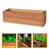 Дървен плантатор за цветя селски дърво саксия за цветя градинарство сочно гърне дърво плантаторна кутия