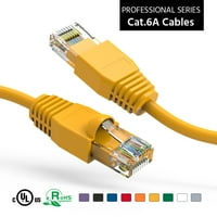 5 фута CAT6A UTP Ethernet Network Booted Cable Yellow, Pack