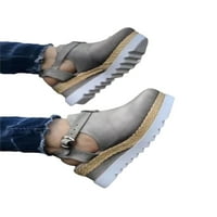 Wooklow Womens Espadrilles Welge Sandals Platform Затворен пръст на глезена на глезена на летни обувки