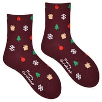 Мъжки дамски унизийски ежедневни чорапи Коледа коледни жени ежедневни памучни шаблони удобни сладки животински печат