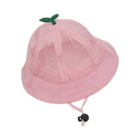 Kid Summer Hat, сладка универсална детска слънчева шапка мрежа за пътувания за деца за открито розово