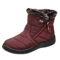 Homchy Shoes Жени снежни ботуши Зимен глезен къса ботуша водоустойчиви обувки топли обувки
