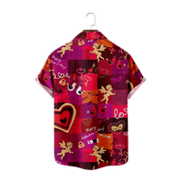 Мъже татко Бутон за деня на Свети Валентин Up Хавайски ризи с джобни класически дрехи за мъже момчета