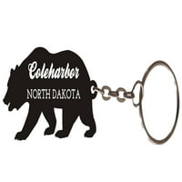 Coleharbor North Dakota Souvenir Metal Bear Keychain
