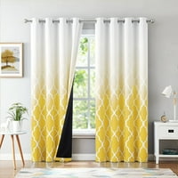 Haite прозорци завеси завеси завеси градиент Цвят стая Потъване на жълто W: 52 XL: 84