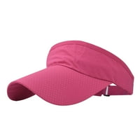 Pxiakgy шапки за жени възрастни ежедневни модни солидни слънчеви слънчеви снимки на открито дишащи козирки шапка горещо розово + един размер