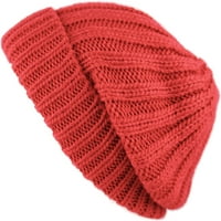 Singreal Winter Big Slouchy Chunky Plact Stretch Knit Beanie Fleece, облицовано с шапка без шапка