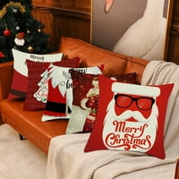 Коледна възглавница покрива Дядо Коледа възглавница снежен човек възглавници покрива весел коледен декор за домашен диван диван