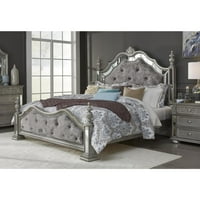 Глобални мебели USA Diana Full Bed-Color: Silver, Size: Full