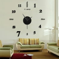 Zermoge Fameless Diy Wall Mute Clock 3d огледален повърхностен стикер за домашен офис декор