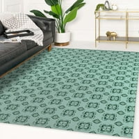 Le Fou светло зелено килим от Kavka Designs