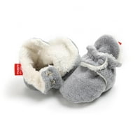 Бебе бебе момче момиче уютно руно ботуш новородено престой на чехъл зимен топъл хватки неплъзгащи се ясли обувки