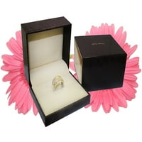 Диамантени годежни пръстени за жени GIA сертифицирана принцеса пасианс диамантен пръстен 14K бяло злато 0. Карат