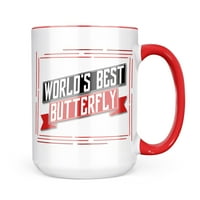 Neonblond Worlds Best Butterfly Mug Gift за любители на чай за кафе