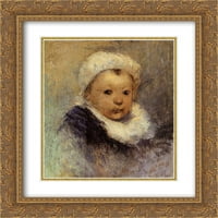 Пол Гоген Матиран златен богато украсен арт печат „Портрет на дете“
