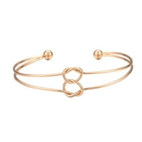 Booker Gold Color Bridemaid Breclet Set Knot Chain Alloy Open Bangle за жени