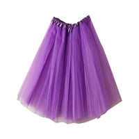 Пола на клирънс на Leesechin за жени, течащи висококачествени плисирана марля с къса пола за възрастни танцуващи пола