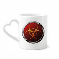 Лого опасно вещество арт деко модна халба кафе церек принадлежности стъклени сърце чаша чаша