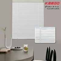 Keego плат венециански щори стая затъмняване на прозорци щори полу -затъмнени нюанси за домашно поверителност Персонализиран цвят и размер бял 50 w 60 h