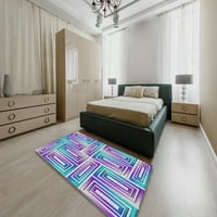 Ahgly Company Indoor правоъгълник с шарени лилави абстрактни килими, 2 '5'