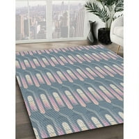 Ahgly Company Indoor Square Marketed Grey Noventy Area Rugs, 4 'квадрат
