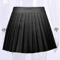 zhizaihu a line пола женска сладка шарка пола тънка къса странична пола с плисирана пола бохо черна xxxl