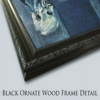 Ianthe Black Ornate Wood Framed Canvas Art от Godward, John William