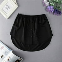 WHLBF Дамска пола за клирънс, дамска мини долна пола долна пола за почистване на риза с пола с копчета за удължаване на ризата отгоре отгоре на 2